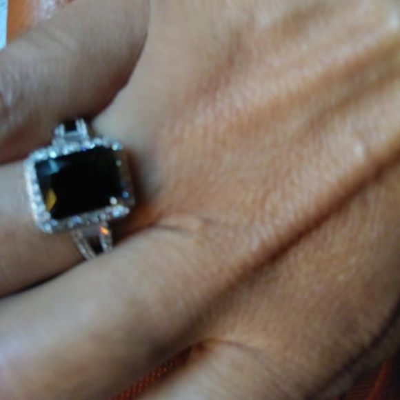 1 LEFT SZ 10! NWT Silver Onyx Diamond Empress Ring - Picture 4 of 4